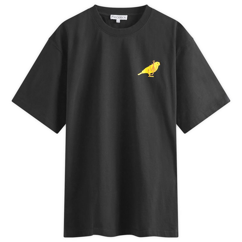 Majica JW Anderson Canary Embroidery T-Shirt Črna | JT0235-PG1606-999