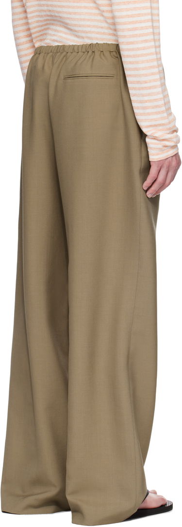 Hlače The Row The Row Donatello Wide-Leg Trousers Bež | 657-W3602, 2