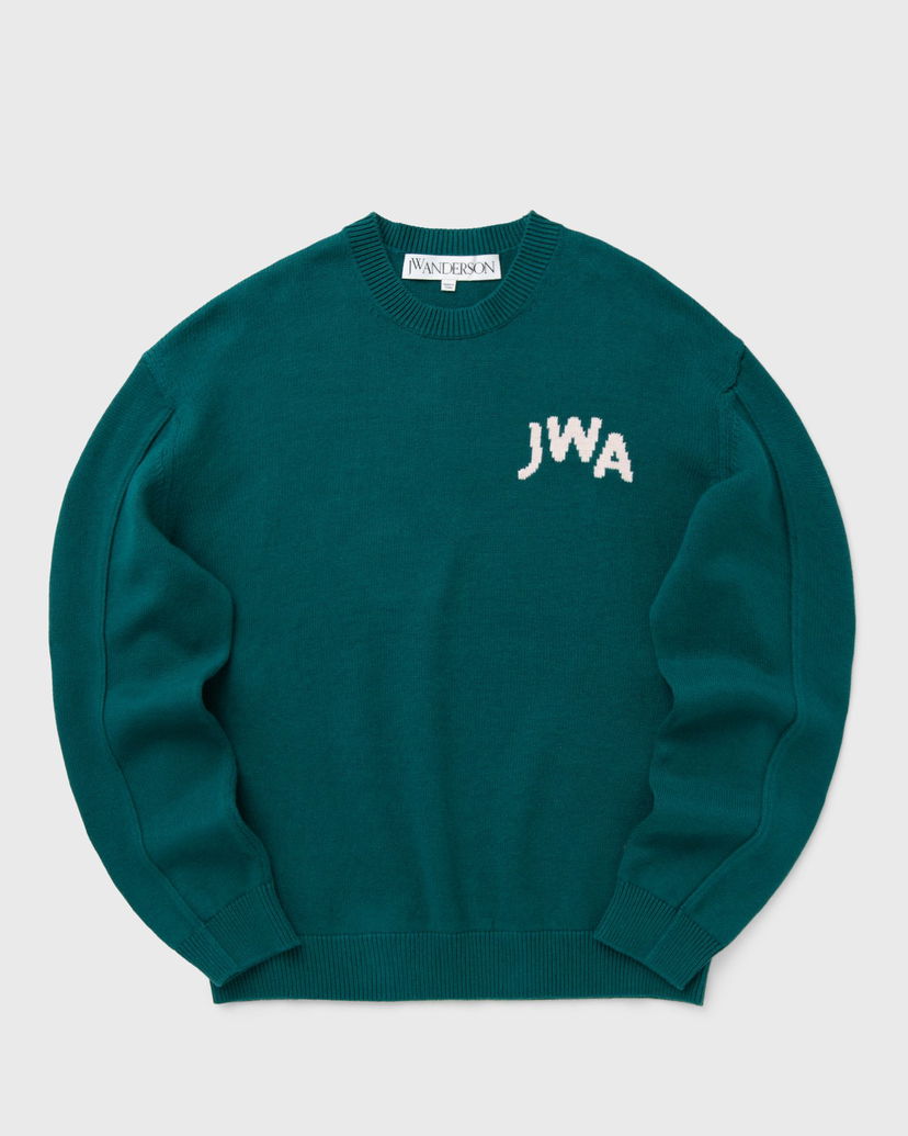 Pleteni pulover JW Anderson JW Anderson JWA Crew Neck Jumper Zelena | KW1348-YN0398-540