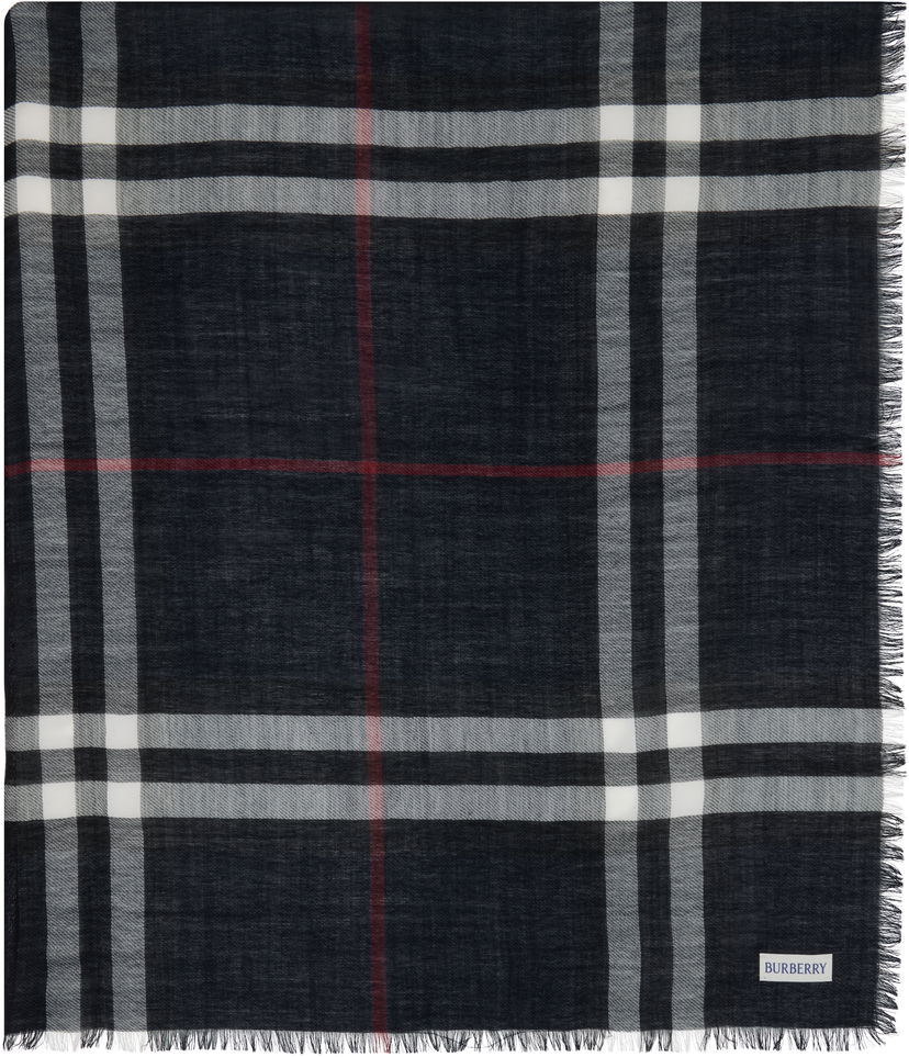 Šala Burberry Burberry Wide Check Wool Scarf Mornarica | 8110470