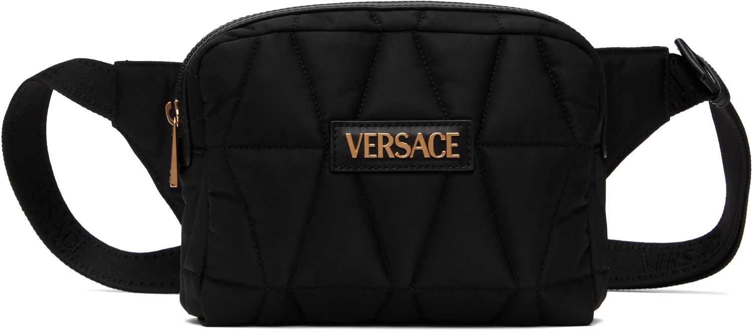 Torbice za okoli pasu Versace Versace Myth Quilted Belt Bag Črna | 1018353_1A13686, 0