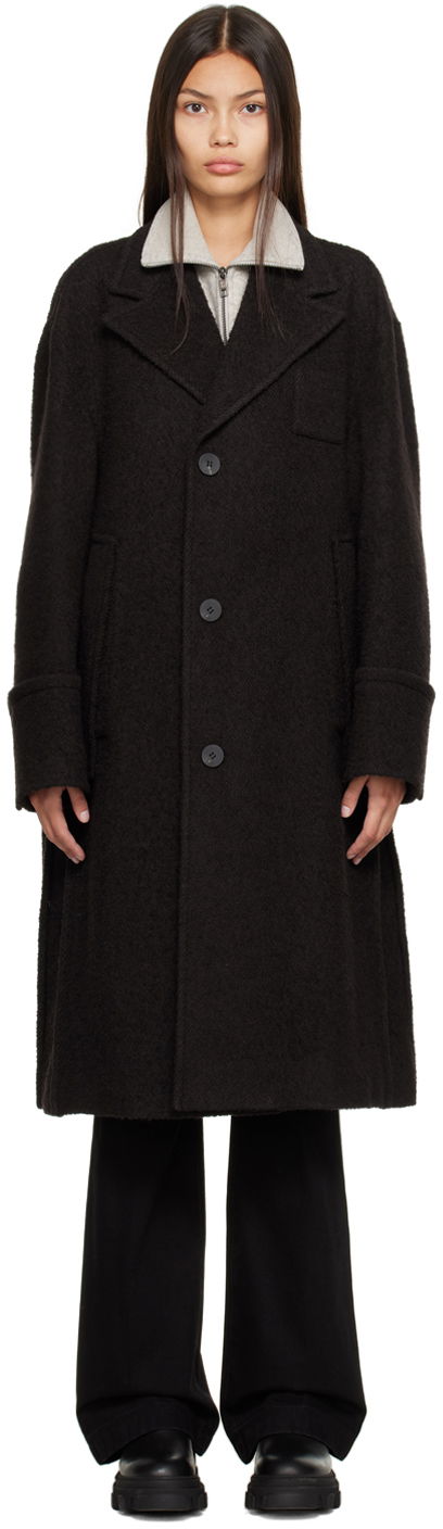 Plašči WOOYOUNGMI WOOYOUNGMI Single Breasted Coat Črna | W223HC06