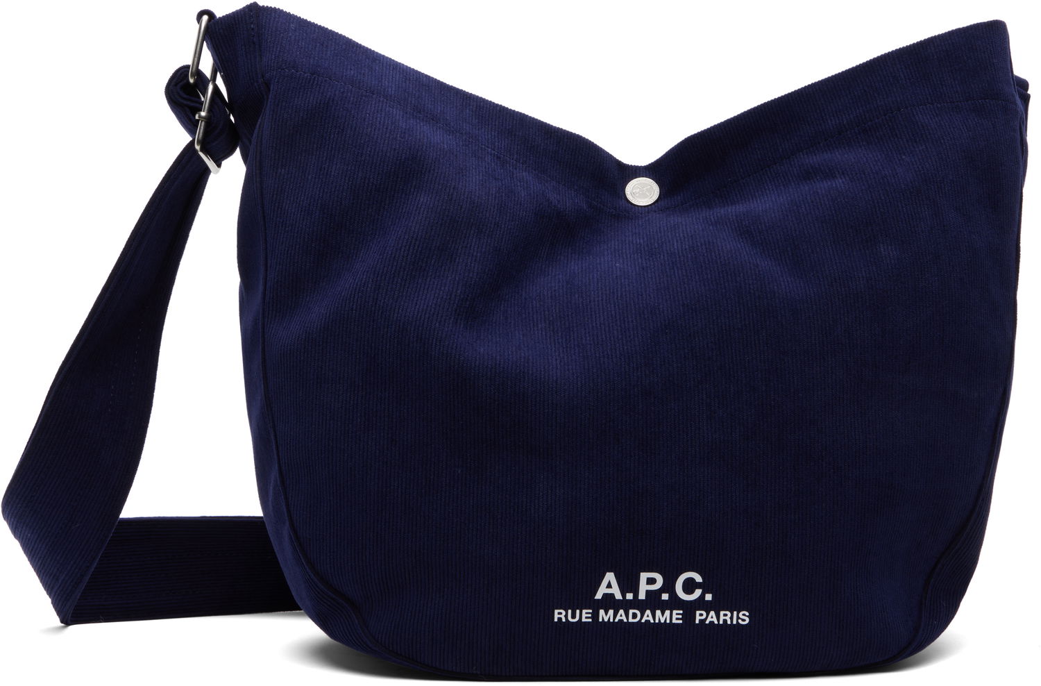 Torba za čez ramo A.P.C. A.P.C. Journal Corduroy Satchel Mornarica | PSALI-M61939, 0