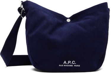 Torba za čez ramo A.P.C. A.P.C. Journal Corduroy Satchel Mornarica | PSALI-M61939, 0