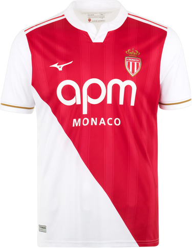 Dres Mizuno AS Monaco Home Jersey 2025/26 Rdeča | p2gacx75-59, 0