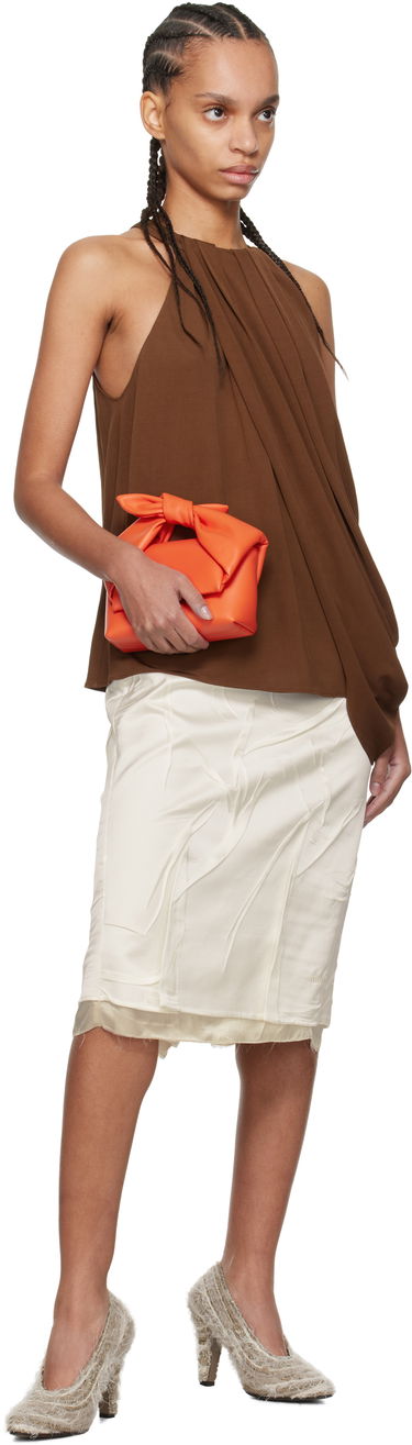 Torba za čez ramo JW Anderson JW Anderson Small Bow Twister Top Handle Bag Oranžna | HB0699-LA0355, 3