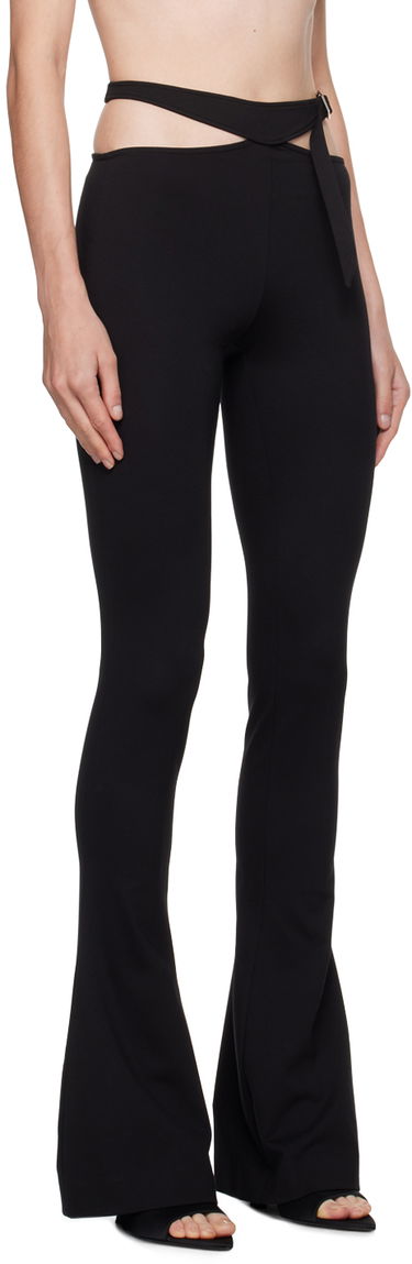 Hlače The Attico Attico Pin-Buckle Flare Pants Bela | 241WCP166 RY02, 4