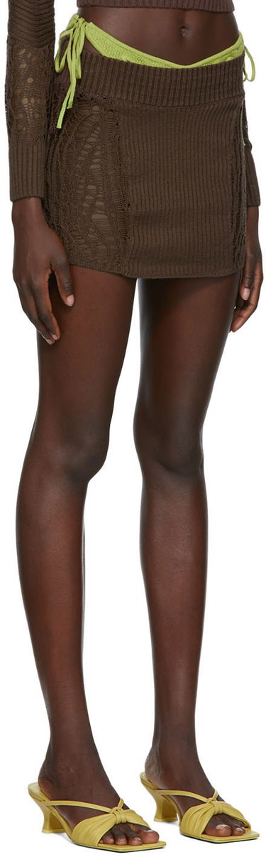 Krila GUIZIO Guizio Knit Mini Skirt Rjava | MCMS 2, 1
