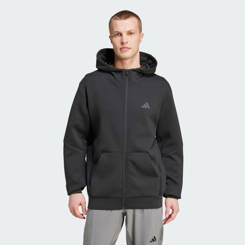 Pulover adidas Performance Training Full-Zip Hoodie Črna | IY1131