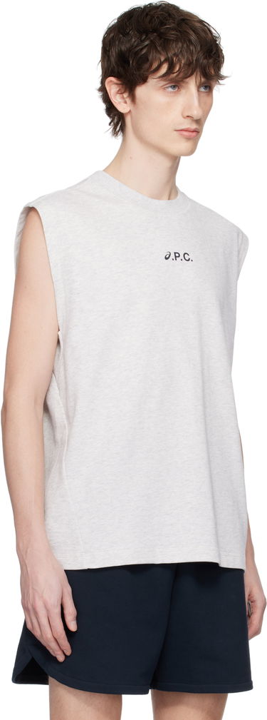 Majica brez rokavov A.P.C. A.P.C. ASICS Edition Sky Sleeveless Tank Top Mornarica | COGWV-M26455, 4
