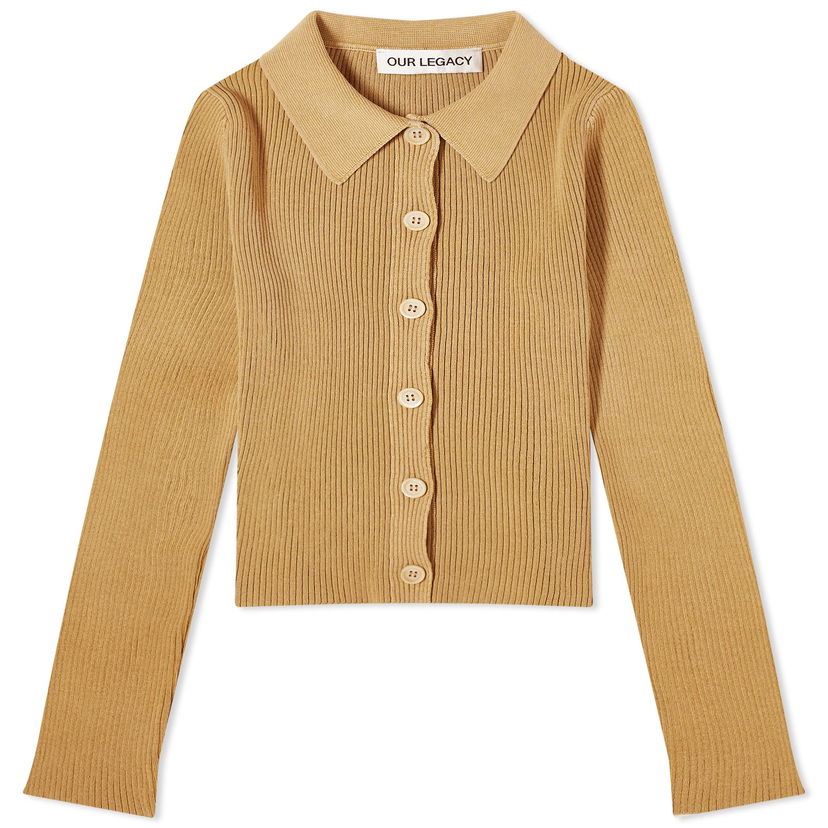 Polo majica OUR LEGACY Long Sleeve Mazzy Knit Polo Shirt Oranžna | W2243MW