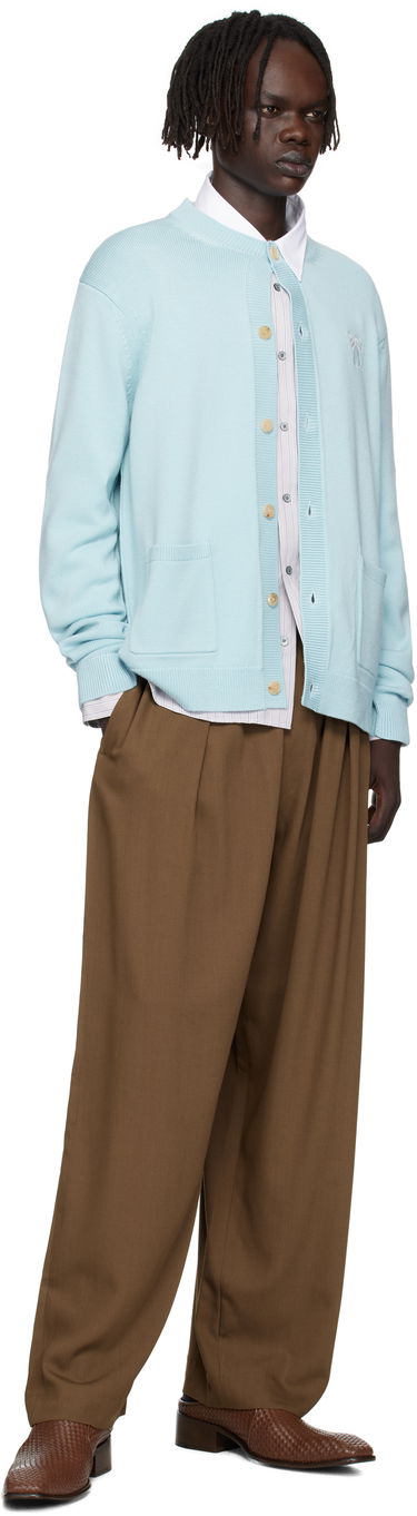 Pleteni pulover Acne Studios Acne Studios Crewneck Cardigan Modra | B60385-, 3