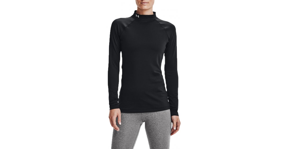 Majica Under Armour ColdGear® Authentics Mock Neck Tee Črna | 1368702-001, 1