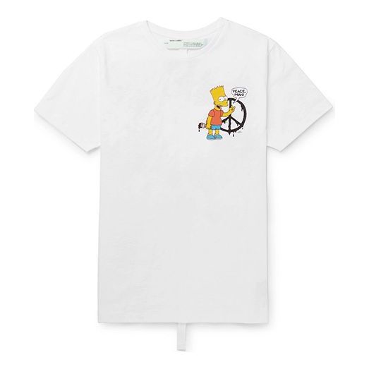 Majica Off-White The Simpsons Crossover Print T-Shirt Bela | OMAA027S191850340188