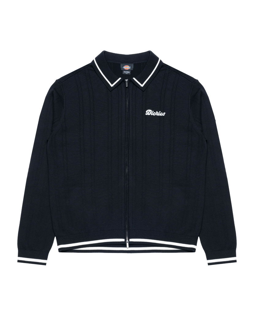 Pleteni pulover Dickies Lewistown Full Zip Cardigan Mornarica | DK0A4Z79BLK1