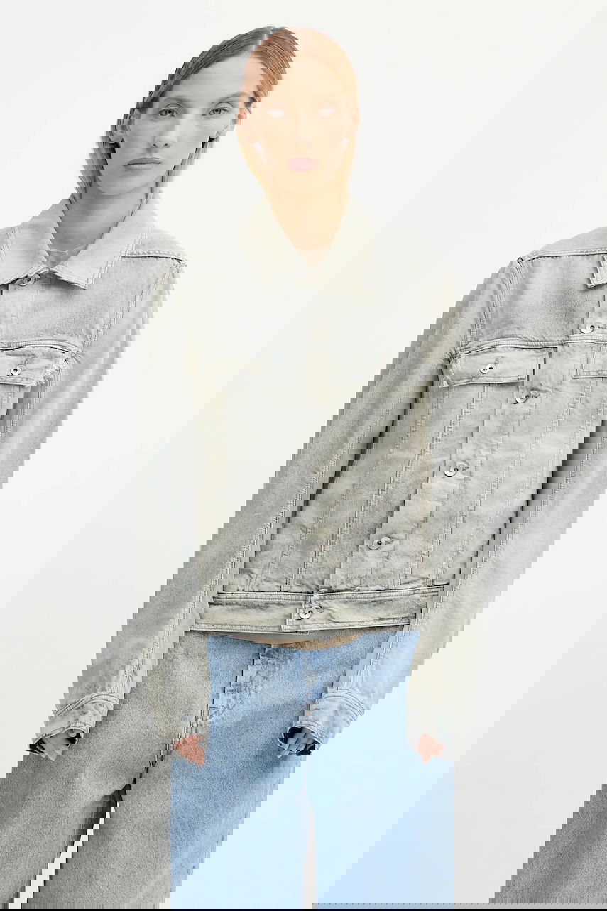 Jakna Rick Owens Rick Owens DRKSHDW Trucker Worker Denim Jacket Modra | DS02E7701.DMP, 0