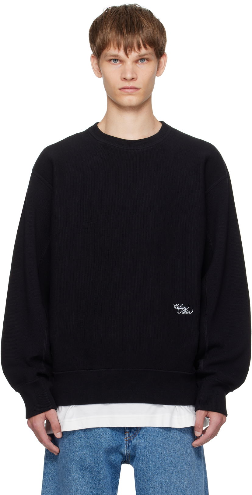 Pleteni pulover CALVIN KLEIN Calvin Klein Milano Knit Sweater Črna | 81B325G