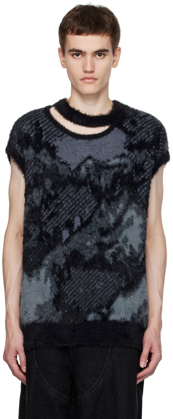 Pleteni pulover Feng Chen Wang Feng Chen Wang Landscape Painting Sleeveless Sweater Siva | FUF16KT14