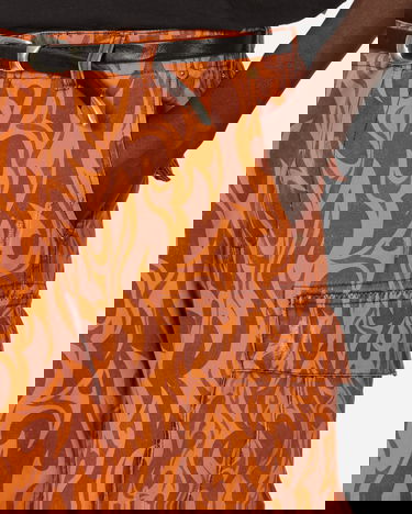 Cargo hlače ERL Flame Print Cargo Pants Oranžna | ERL08P006 1, 5