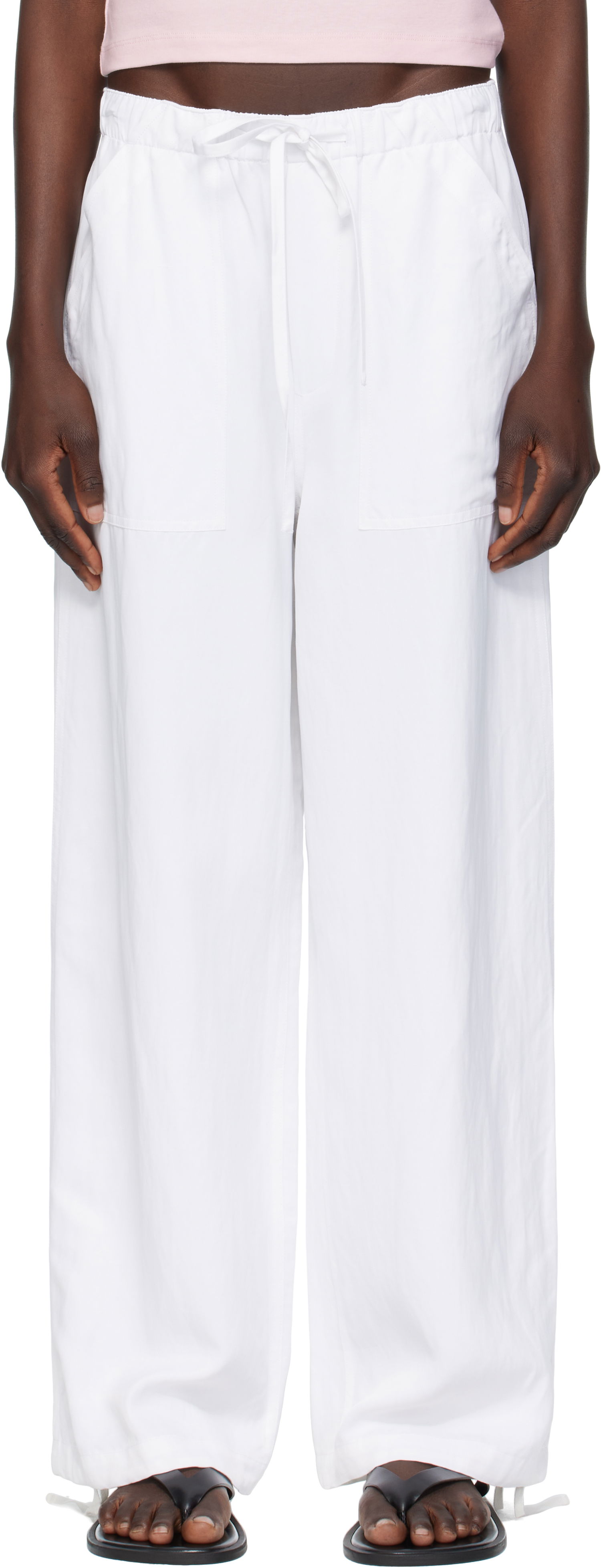 Hlače rag & bone rag & bone Adina Beach Trousers Bela | WAW25P70082908, 0