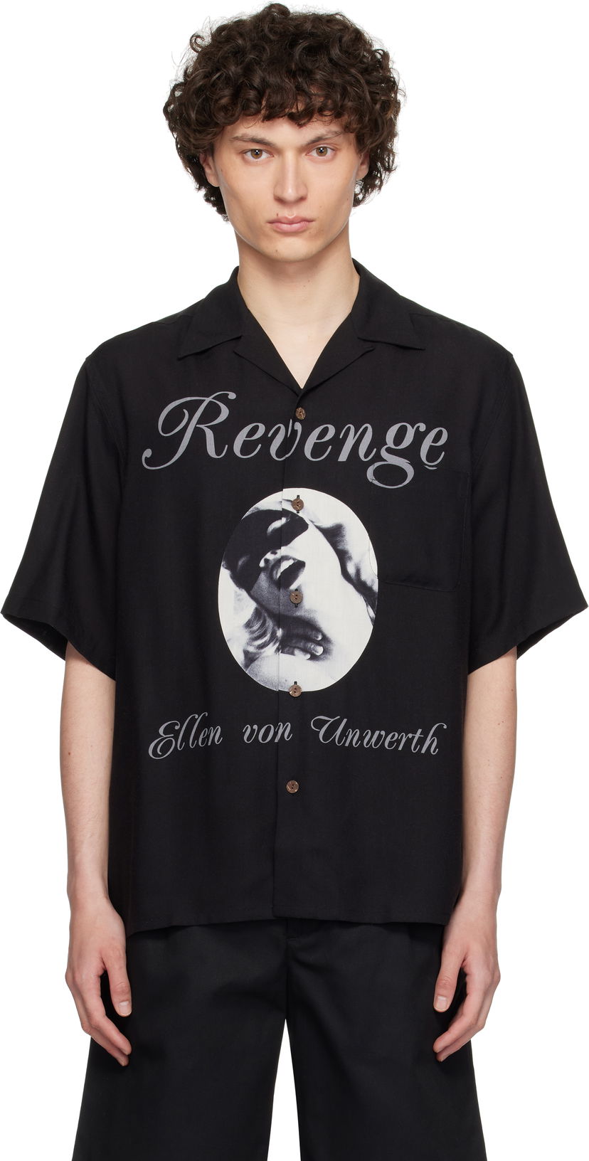 Srajce WACKO MARIA WACKO MARIA 'Ellen Von Unwerth' Resort Shirt Črna | EVU-WM-HI01