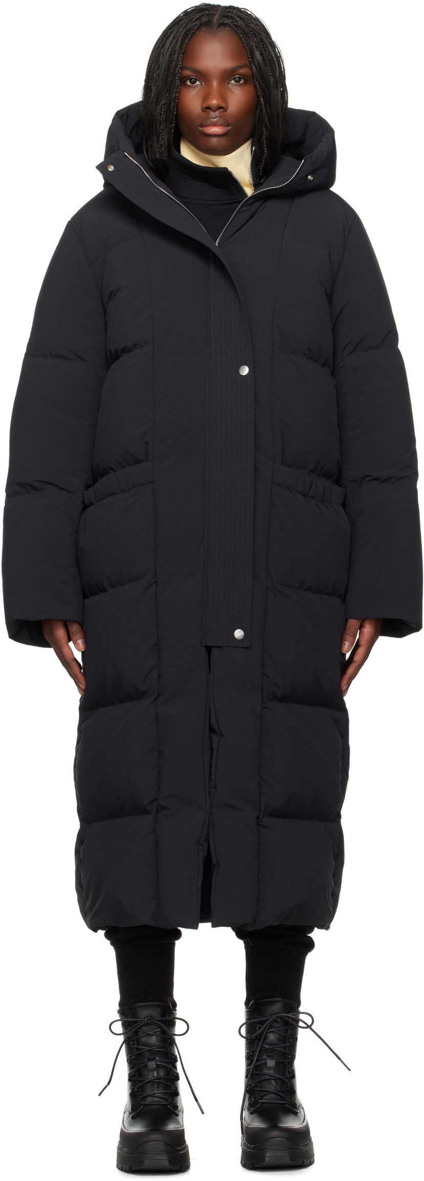 Puhovka Jil Sander Quilted Down Coat Črna | J40AF0125_J70008