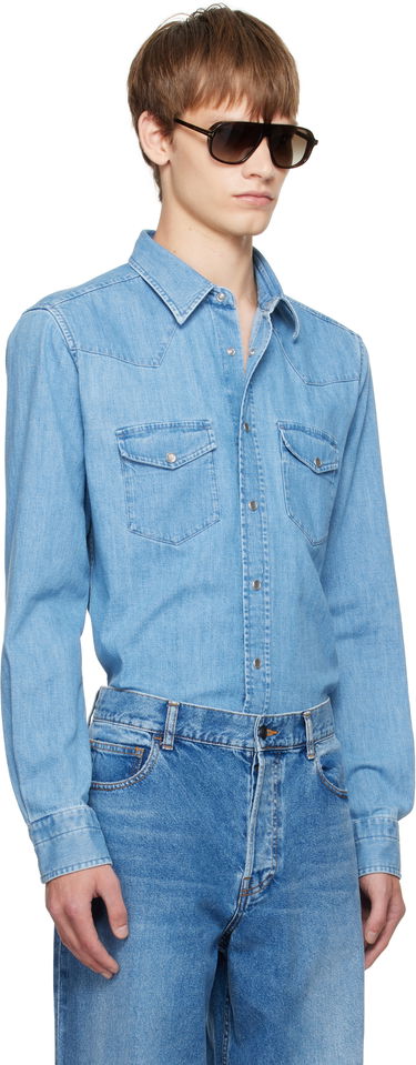 Srajce Tom Ford TOM FORD Western Denim Shirt Modra | HDS001-FMC239, 1