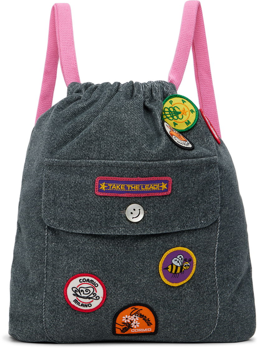 Nahrbtnik CORMIO Cormio Badge Backpack Siva | BACKPACK CORDUROY