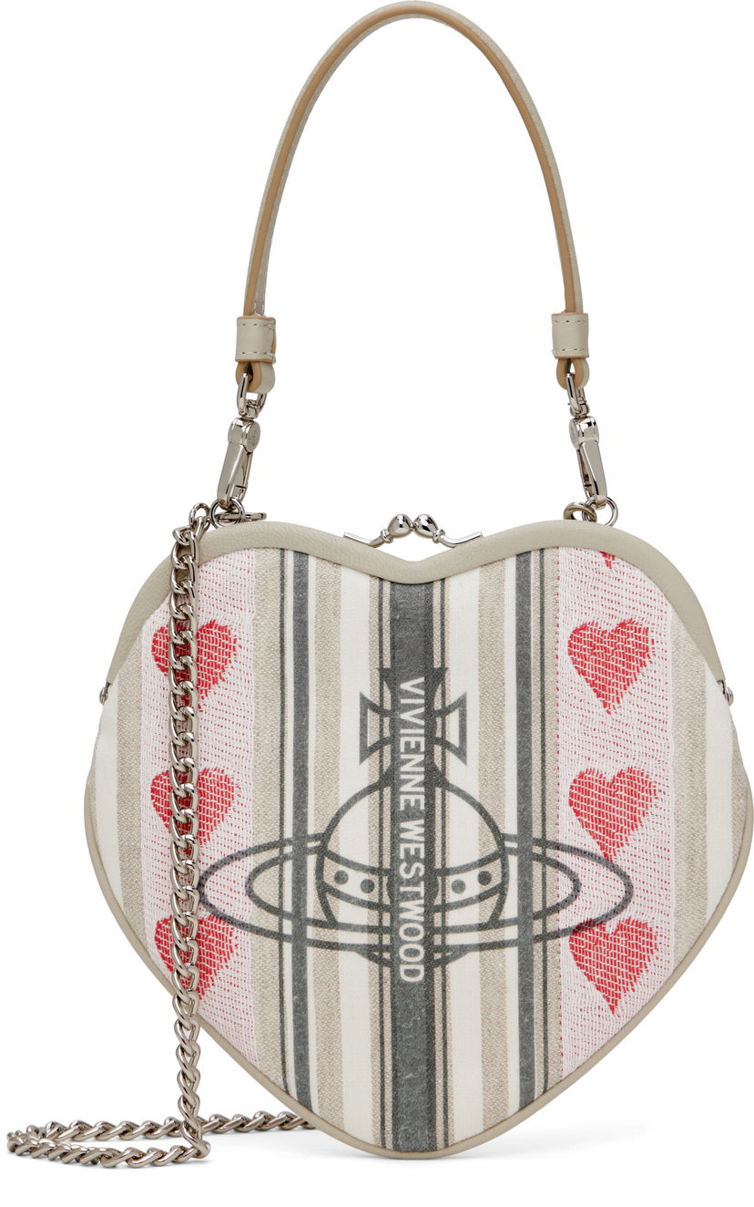 Torbica Vivienne Westwood Vivienne Westwood Belle Heart Frame Bag with Chain Bež | 4B01000OW-W0148-