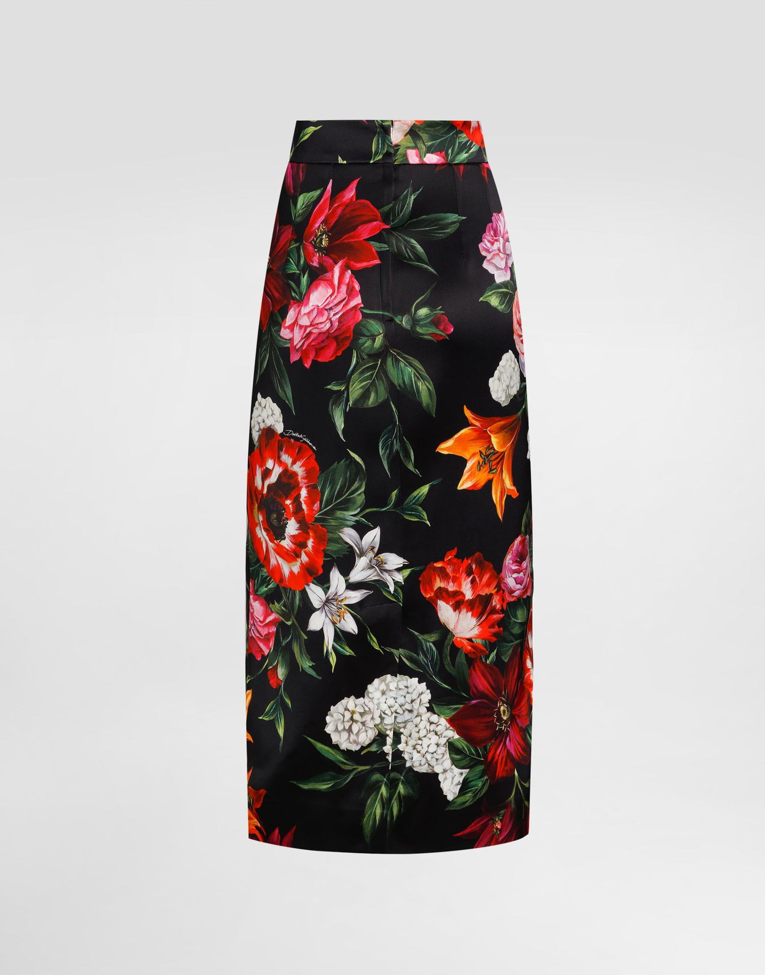 Krila Dolce & Gabbana Dolce & Gabbana Satin Midi Skirt with Flower Print Večbarvna | F4CS8TFSIB2HN5PB, 1