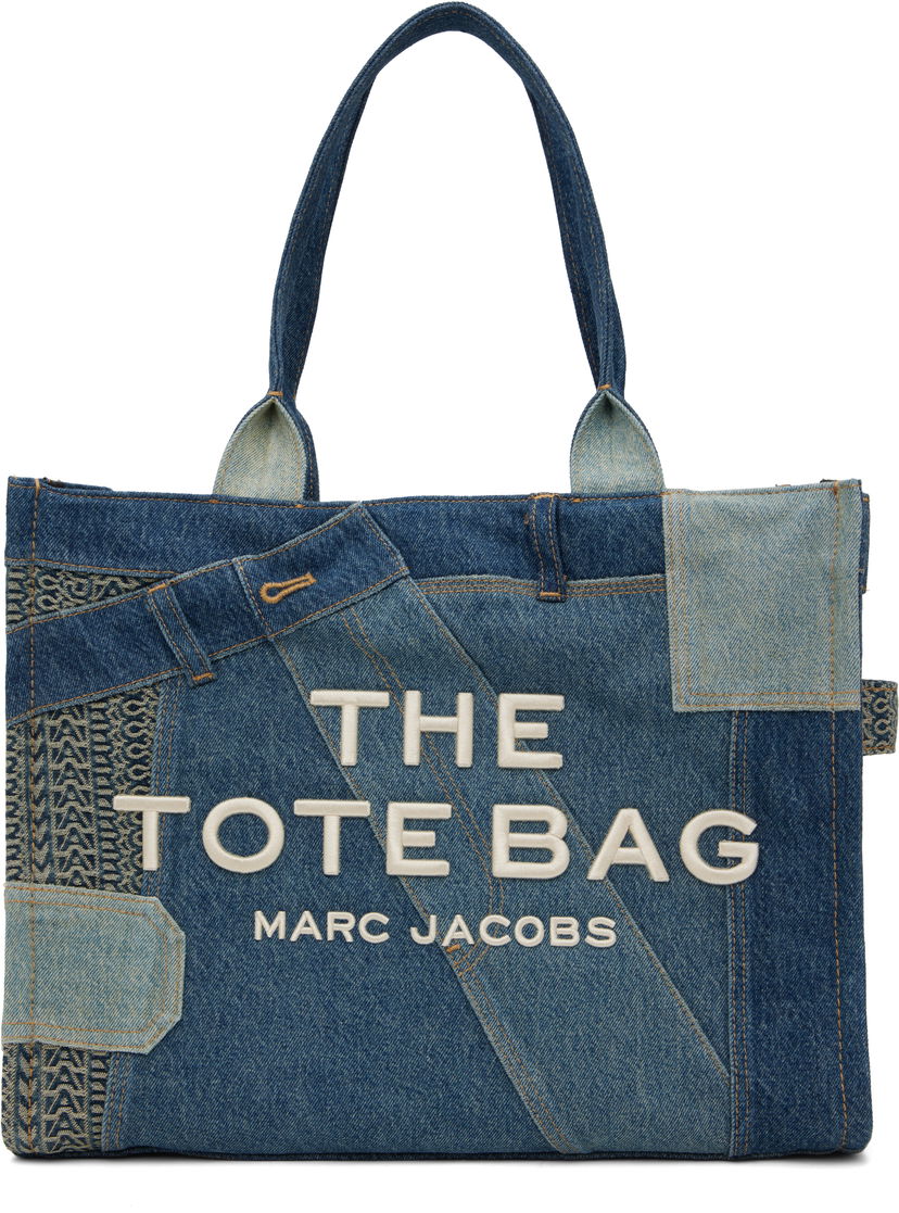 Tote bag Marc Jacobs Marc Jacobs 'The' Deconstructed Denim Tote Bag Modra | 2S4HTT089H03