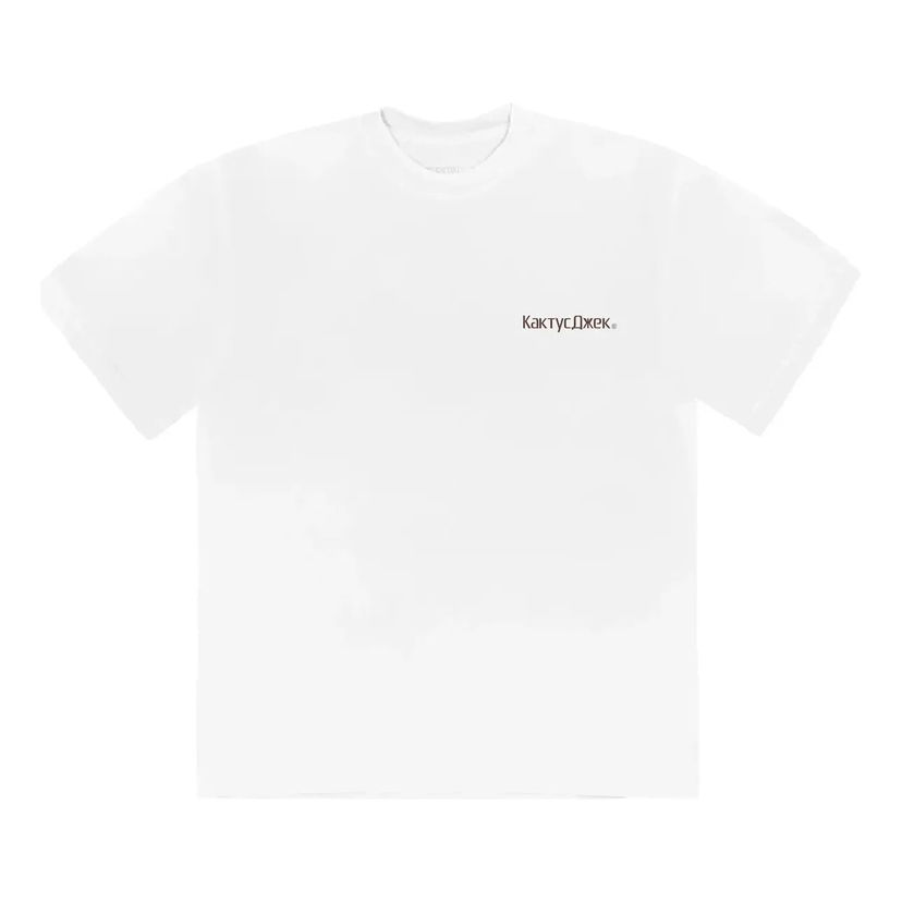 Majica Cactus Jack by Travis Scott Travis Scott Cactus Jack The Scotts Rage Emote T-Shirt Bela | CJFN-SS06