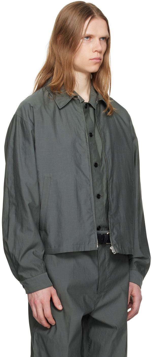 Bomber jakna LEMAIRE Lemaire Washed Zip-Up Jacket Zelena | OW1062 LF1209, 1