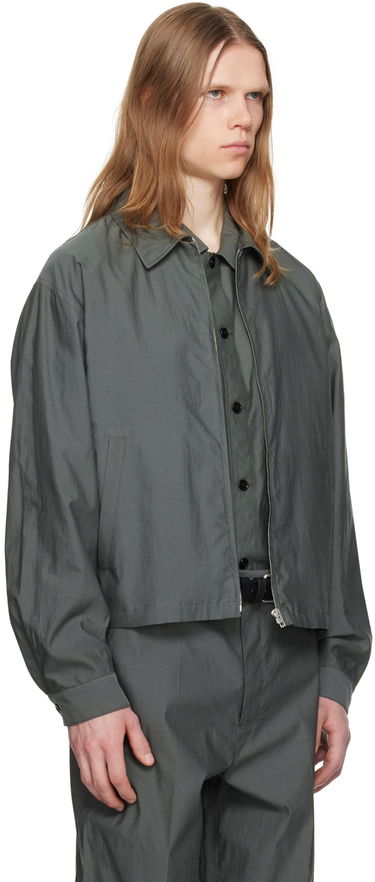 Bomber jakna LEMAIRE Lemaire Washed Zip-Up Jacket Zelena | OW1062 LF1209, 1