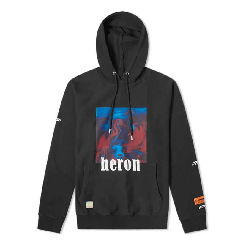 Pulover HERON PRESTON Heron Preston Heron Graphic Hoodie Črna | HMBB001S197570381088