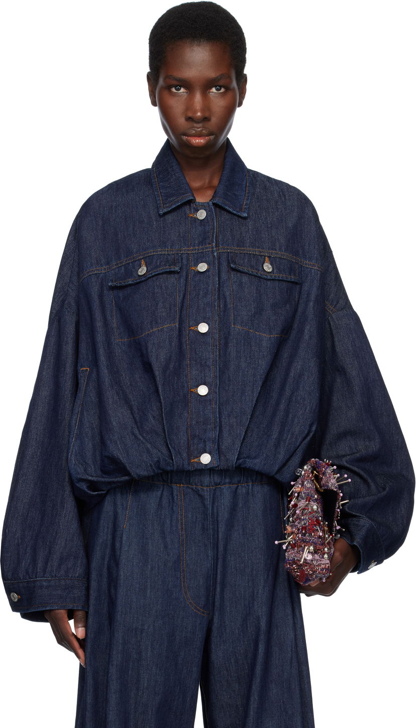 Kombinezon Dries Van Noten Dries Van Noten Oversized Denim Jacket Modra | 251-010515-1552