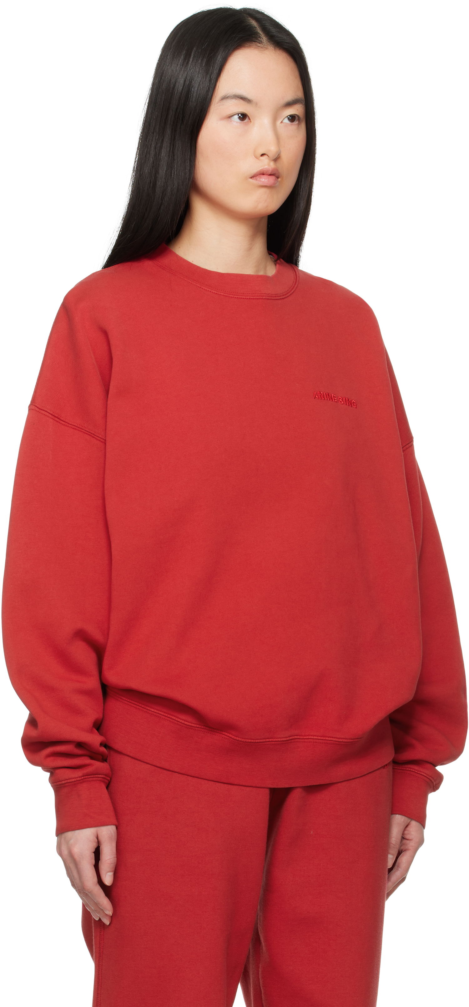 Pleteni pulover Anine Bing Anine Bing Miles Sweatshirt Rdeča | A-08-11159-RED13, 1