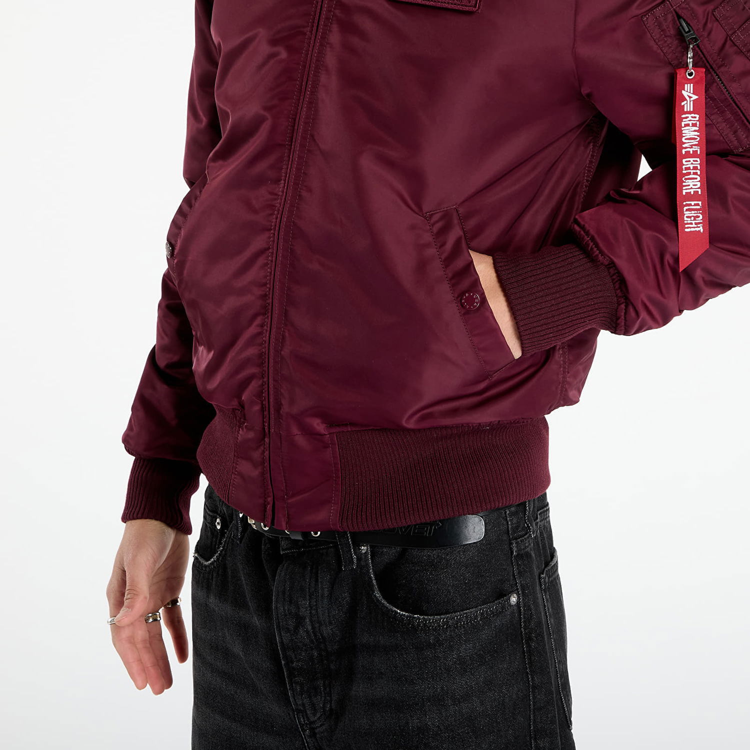 Bomber jakna Alpha Industries Jacket MA-1 Zip Hood Backprint Bordo | 128113-608, 1
