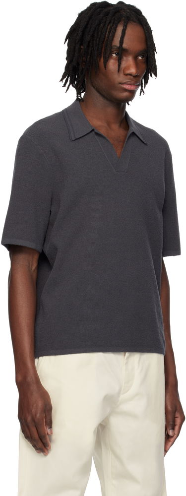 Polo majica rag & bone Rag & Bone Rib Knit Johnny Polo Siva | MBS25S035YF35, 1
