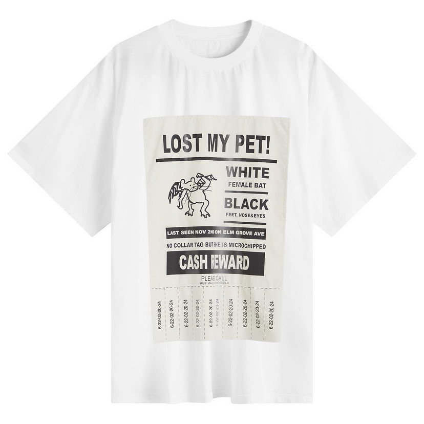 Majica Maison Margiela Lost My Pet T-Shirt in Size Large Bela | SH2GC0014-S23588-100