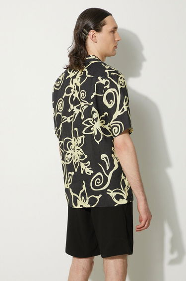 Srajce Samsoe Samsoe Samsoe Samsoe Regular Fit Floral Print Linen Shirt Črna | M23200085, 2