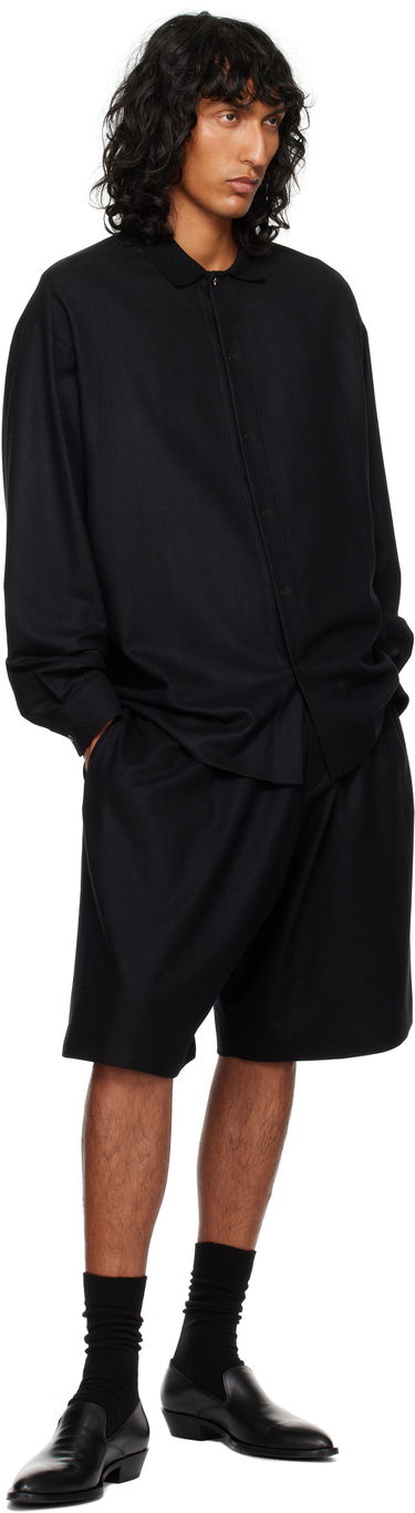 Kratke hlače The Row Aimir Black Wool Shorts Črna | 779-W3301, 3