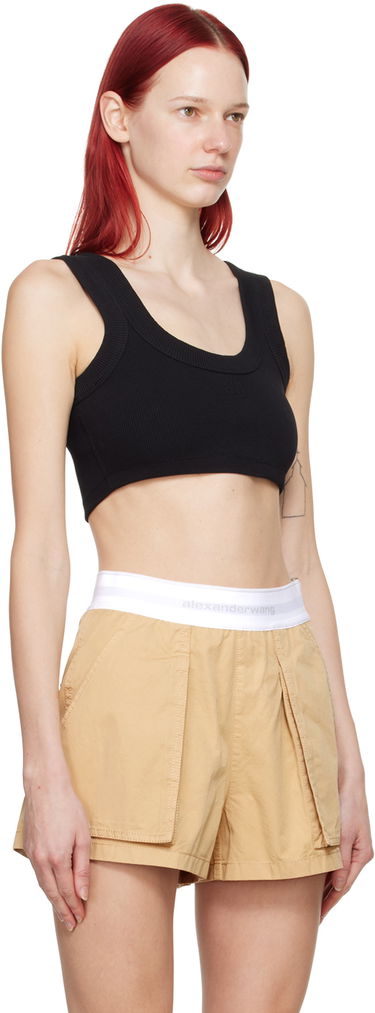 Majica brez rokavov Alexander Wang Embossed Camisole Top Črna | 4CC2248102, 1