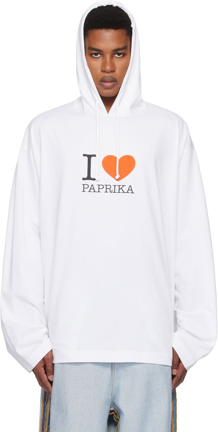 Pulover VETEMENTS 'I Love Paprika' Print Hoodie Bela | UA66HD860W