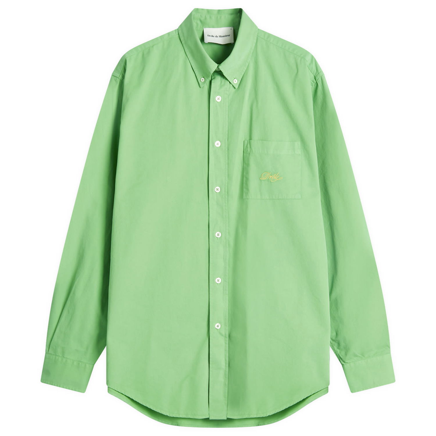 Srajce Drôle de Monsieur Oxford Cotton Long Sleeve Shirt, Size Large Zelena | G-SH195-CO178-AV, 1