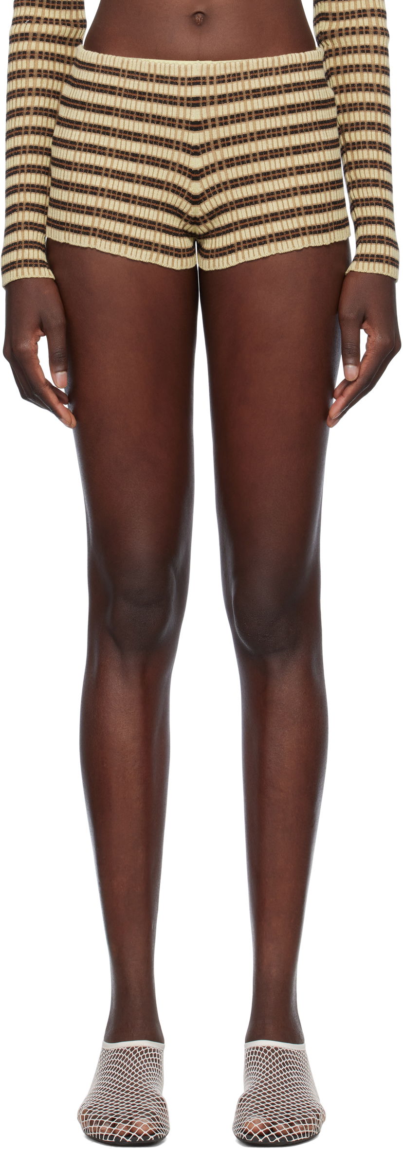 Kratke hlače Nanushka Nanushka Ferra Knit Shorts Rumena | NW25SSST24950
