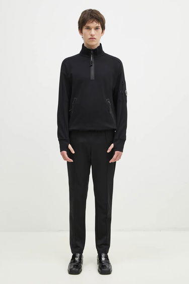 Pulover C.P. Company Diagonal Raised Fleece Half-Zipped Sweatshirt Črna | 17CMSS027A005086W, 4
