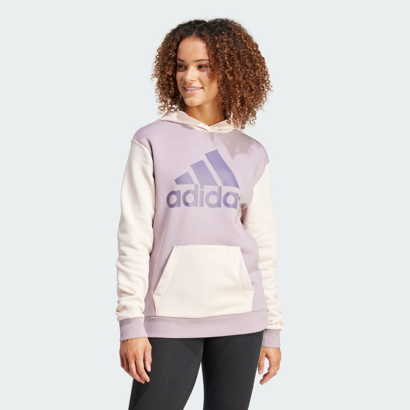 Pulover adidas Performance Sportswear Essentials Logo Boyfriend Fleece Hoodie Lila | IR9340