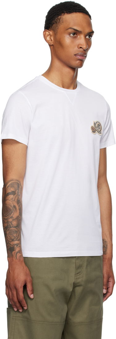 Majica Moncler Moncler Double Logo Patch Cotton T-Shirt Črna | K20918C000358390Y, 4
