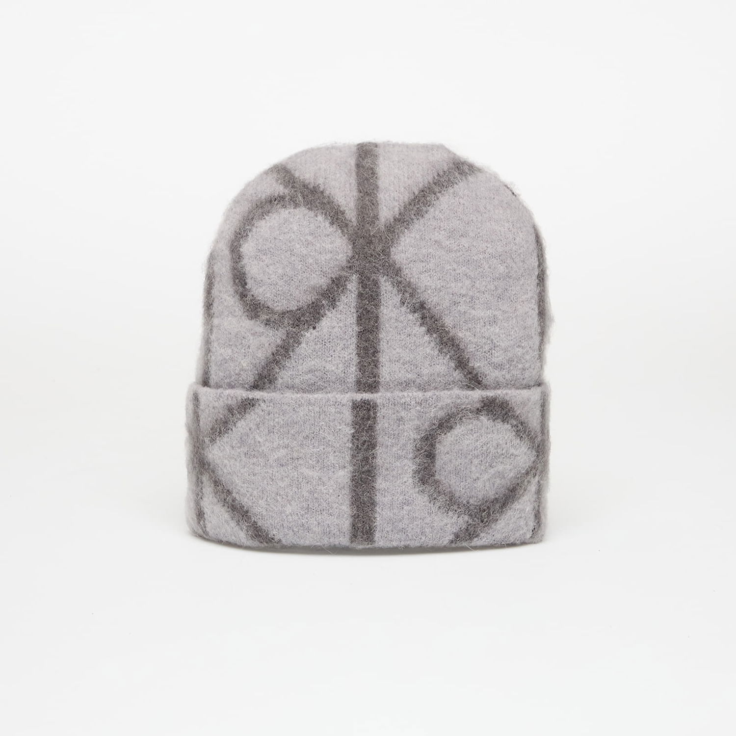 Beanie CALVIN KLEIN Emblem Aop Brushed Beanie Siva | LV04D8071G N3Z, 1